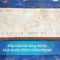 Nắp hầm bê tông 70 tấn  600X 120